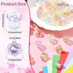50 Stück transparente Acrylperlen mit UV-Beschichtung&nbsp;MACR-CJ0002-23