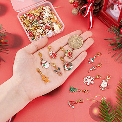 Décorations de pendentif en alliage d'émail sur le thème de noël&nbsp;HJEW-GO00040
