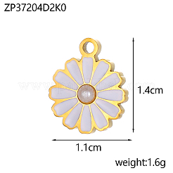Colgantes de esmalte de acero inoxidable 304&nbsp;STAS-OY004-82G
