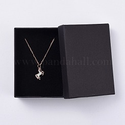 Collane con pendente in ottone unicorno&nbsp;NJEW-JN02575-M