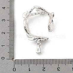 Mikropavé-Rahmen aus klaren Zirkonia-Perlen aus Messing&nbsp;KK-K371-49S
