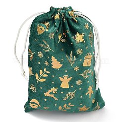 Weihnachtssäckchen aus Samt mit Goldprägung&nbsp;ABAG-Q053-01B-03D