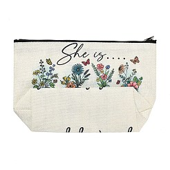Bedruckte Leinen-Clutch-Taschen mit Reißverschluss&nbsp;ABAG-Z002-01B