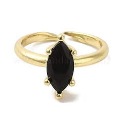 Placage de crémaillère en laiton micro pavé de zircone cubique anneaux réglables&nbsp;RJEW-H228-03G