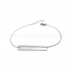 Rechteckige Gliederarmbänder aus Edelstahl 304 für Damen&nbsp;WGBCBC2-01