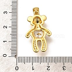 Estante de placas micro latón allanan colgantes de circonio cúbico&nbsp;KK-L226-006G-07