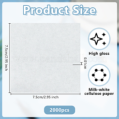 500 Stück quadratisches Transparentpapier&nbsp;DIY-WH0750-227B
