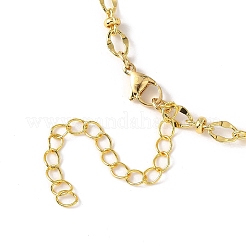 Messing-Lasso-Halsketten mit ovalen Gliedern für Damen&nbsp;NJEW-JN05637