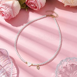 Colliers avec pendentif en forme de lettre en laiton&nbsp;NJEW-JN04771-17