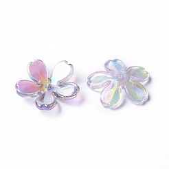 Placcatura arcobaleno trasparente perline acriliche&nbsp;TACR-K004-08