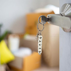 DIY-Sets zur Herstellung von Schlüsselanhängern aus Edelstahl mit Perlen&nbsp;KEYC-TA0001-63