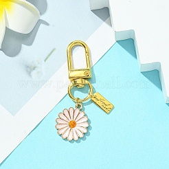 Decoraciones colgantes de flores de esmalte de aleación&nbsp;HJEW-YW00003