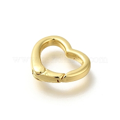 Anillos de resorte de latón con forma de corazón y revestimiento de rejilla&nbsp;LS-KK-Z086-54G-06
