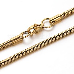 Bracciali a catena serpente in acciaio inossidabile 304&nbsp;BJEW-O091-06G