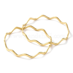 Anelli ondulati in acciaio inossidabile 304 con placcatura ionica (ip)&nbsp;X-RJEW-G298-01G
