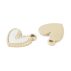 304 Edelstahl Pavé Muschel Herz Charms&nbsp;STAS-L022-403G