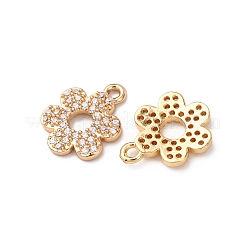Pendentifs avec zircon cubiques à micro-pavés en laiton&nbsp;ZIRC-L105-04B-G