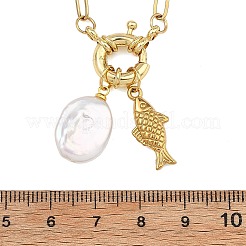 Collana con ciondolo a forma di moneta&nbsp;NJEW-JN06327