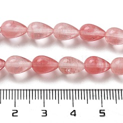 Chapelets de perles en verre de quartz de cerise&nbsp;G-B106-A01-01