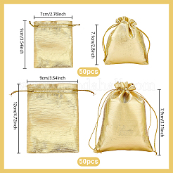 100 pz 2 stili di sacchetti in organza con coulisse&nbsp;OP-PH0001-42