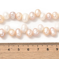 Fili di perle di perle d'acqua dolce coltivate naturali&nbsp;PEAR-A006-29B