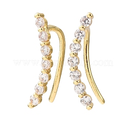 Boucles d'oreilles à clous en laiton pavé de zirconiums cubiques&nbsp;KK-CBAA351-15G-02