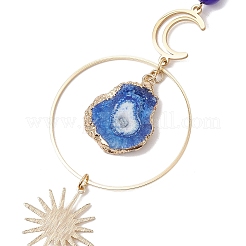 Pendentifs en forme de larme faits à la main avec des décorations de pendentifs mauvais œil&nbsp;HJEW-JM02315