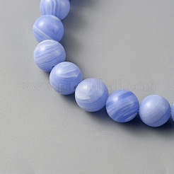 Natürlich gefärbte blaue Spitzenachatperlenstränge&nbsp;G-WH0016-42B
