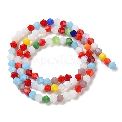 Hebras opacas de perlas de vidrio de imitación de jade de color sólido&nbsp;EGLA-A039-P4mm-D16