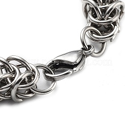 Bracciale a catena in corda di acciaio inossidabile 201 anti-ossidazione&nbsp;BJEW-Z023-17P