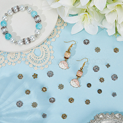 360 pièces 12 styles capuchons de perles en alliage de style tibétain&nbsp;TIBE-SC0002-38