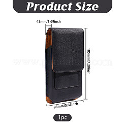 Bolsas rectangulares de piel de vaca para cinturón de teléfono móvil&nbsp;AJEW-WH0596-953A