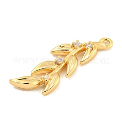 Pendenti in zirconi cubici trasparenti in micro pavè di ottone&nbsp;KK-U015-13G-1
