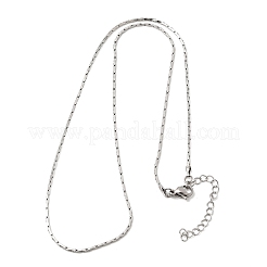 Collane con catene a maglie Boston in acciaio inossidabile 304 da 1.3 mm per donne e uomini&nbsp;NJEW-Z115-12P-02