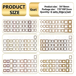 6 lot de 6 styles d'autocollants pour cadres photo en papier&nbsp;DIY-WR0005-69