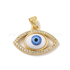 Pendentifs avec zircon cubiques à micro-pavés en laiton&nbsp;KK-B059-40G
