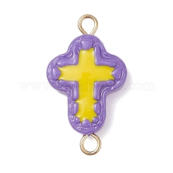 10 Stück 10 Farben handgemachte Bunte Malerei Emaille Religion Kreuz Verbinder Verbinder Charms&nbsp;PALLOY-JF04302