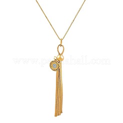 Colliers avec pendentifs en acier inoxydable 304&nbsp;NJEW-G101-01G