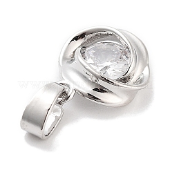 Pendentifs en laiton zircon cubique transparent&nbsp;ZIRC-L104-011P