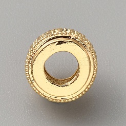 Messing Zirkonia European Beads&nbsp;KK-WH0081-05G-02