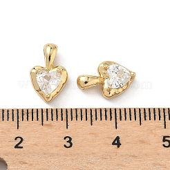 Breloques en laiton avec zircone cubique de micro pave&nbsp;KK-L260-11A-G