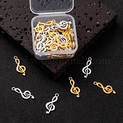 40 pz 2 colori in lega di stile tibetano pendenti con chiave di violino&nbsp;FIND-FS0001-11M
