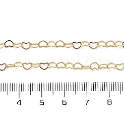 Messing Herz Link Kette Halsketten&nbsp;NJEW-A042-10G