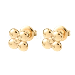 Orecchini a bottone a forma di fiore in acciaio inossidabile 304&nbsp;EJEW-K268-83G