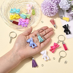 Kits de fabrication de porte-clés pendentif ours en acrylique à faire soi-même&nbsp;DIY-YW0013-17