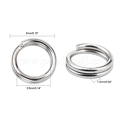Anti-ossidazione 185 pz reperti per gioielli colore originale 304 anelli divisi in acciaio inossidabile&nbsp;X-STAS-E010-5x1mm-2