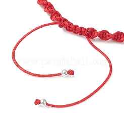 Geflochtene Armbänder aus natürlichen weißen Mondstein-&nbsp;BJEW-JB12917-07