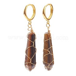 Ottone orecchini a cerchio Huggie&nbsp;EJEW-JE04462