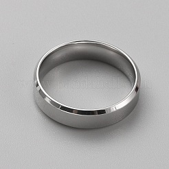 Einfacher schlichter Bandring aus Edelstahl für Männer und Frauen&nbsp;RJEW-WH0015-04E