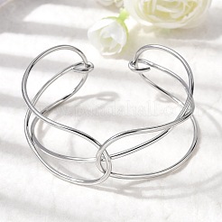 Bracelets manchettes en acier inoxydable 304 pour femmes&nbsp;BJEW-Z150-01P-03